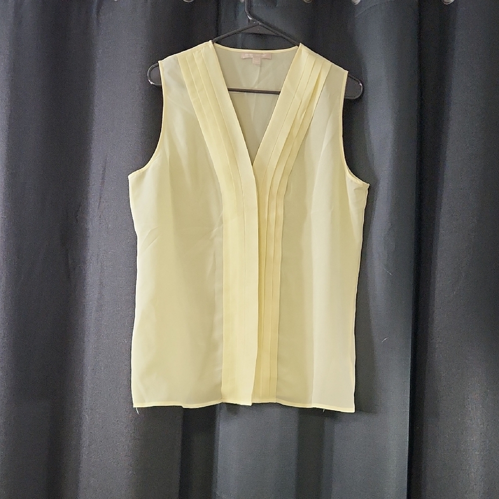 Banana Republic Light Yellow V-Neck Top